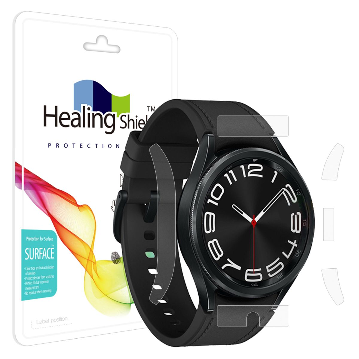 힐링쉴드(HEALINGSHIELD) 갤럭시워치6 클래식 47mm 무광 측면테두리필름 2매