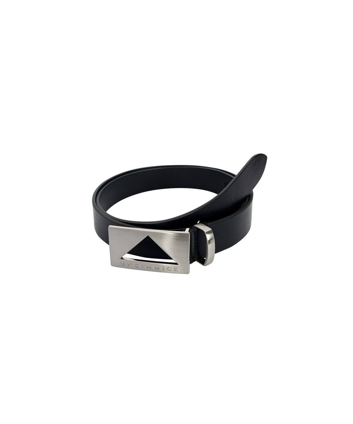 언지미크(UNGIMMICK) ORIGINAL BUCKLE LEATHER BELT (BLACK)