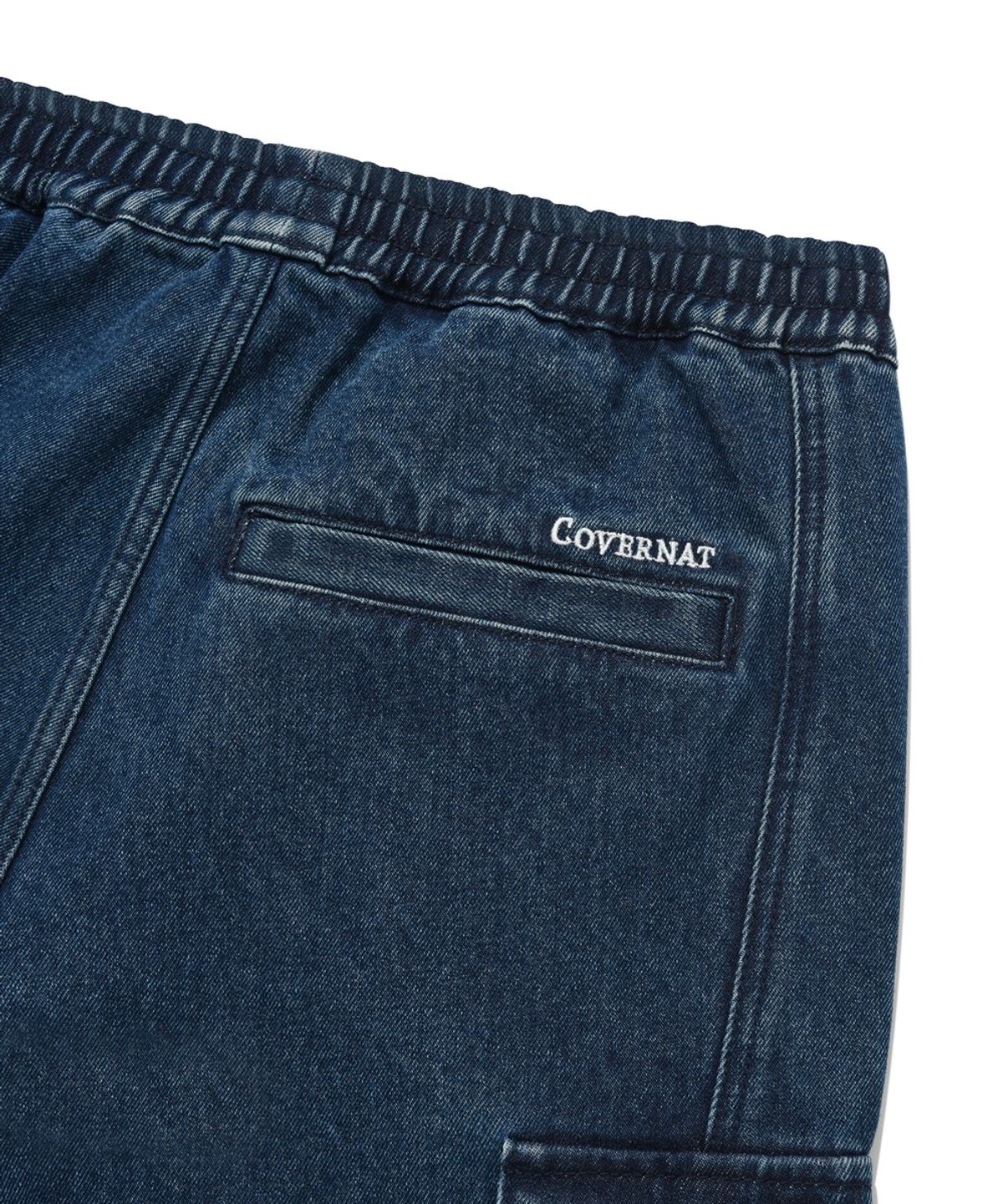 커버낫(COVERNAT) 데님 카고 조거 팬츠 블루