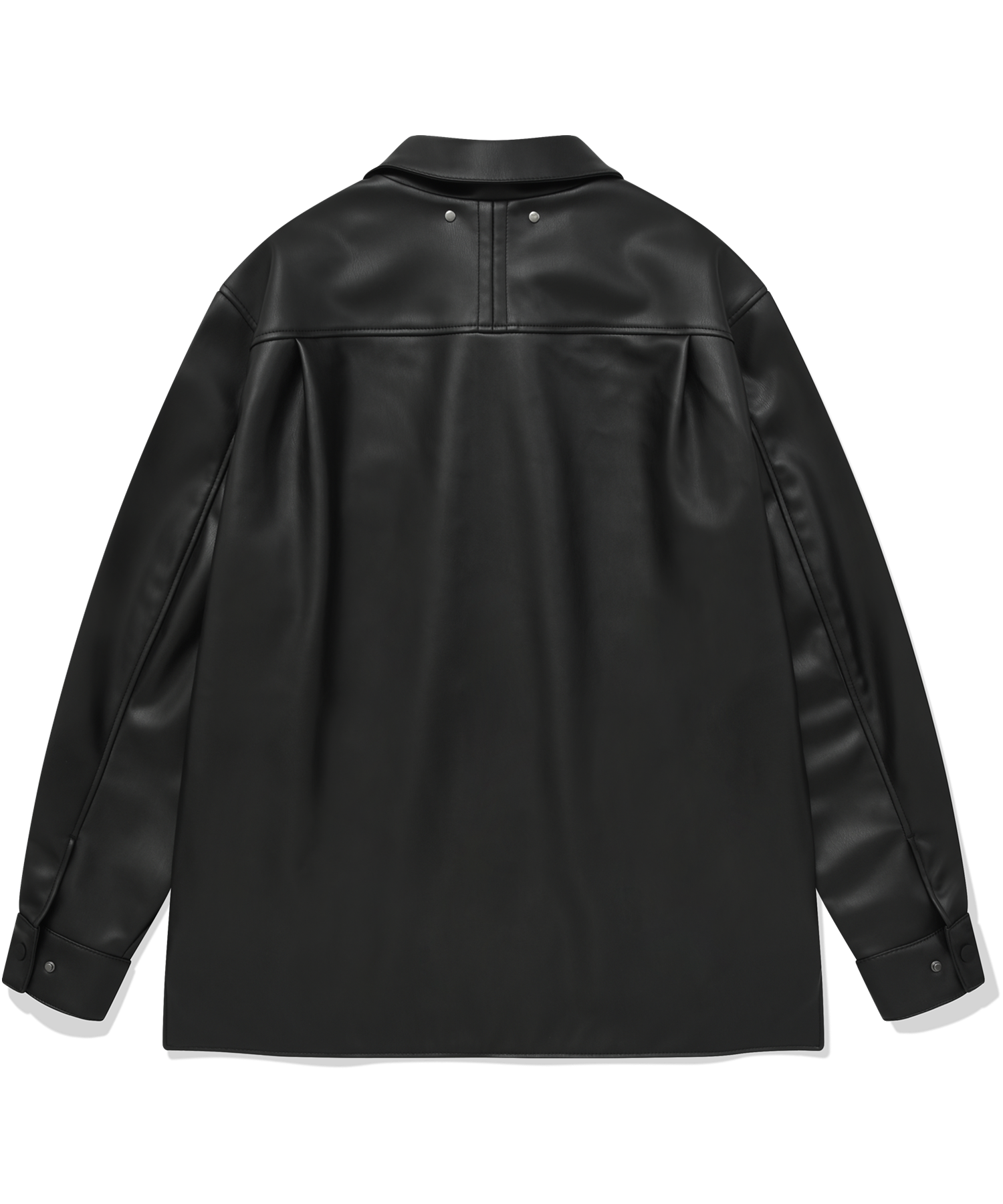 MUSINSA公式 | COVERNAT シンセティックレザーシャツ ブラック