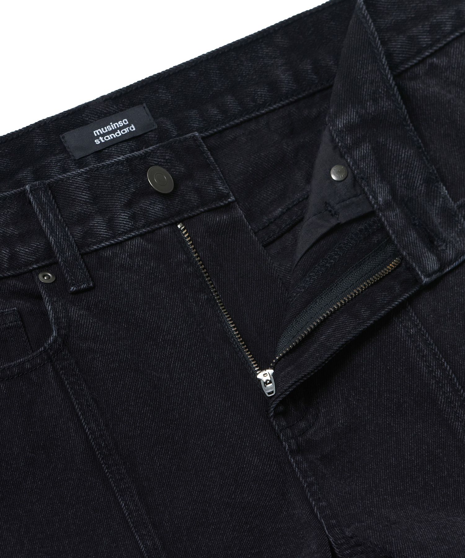 MUSINSA | MUSINSA STANDARD Straight paneled back slit denim