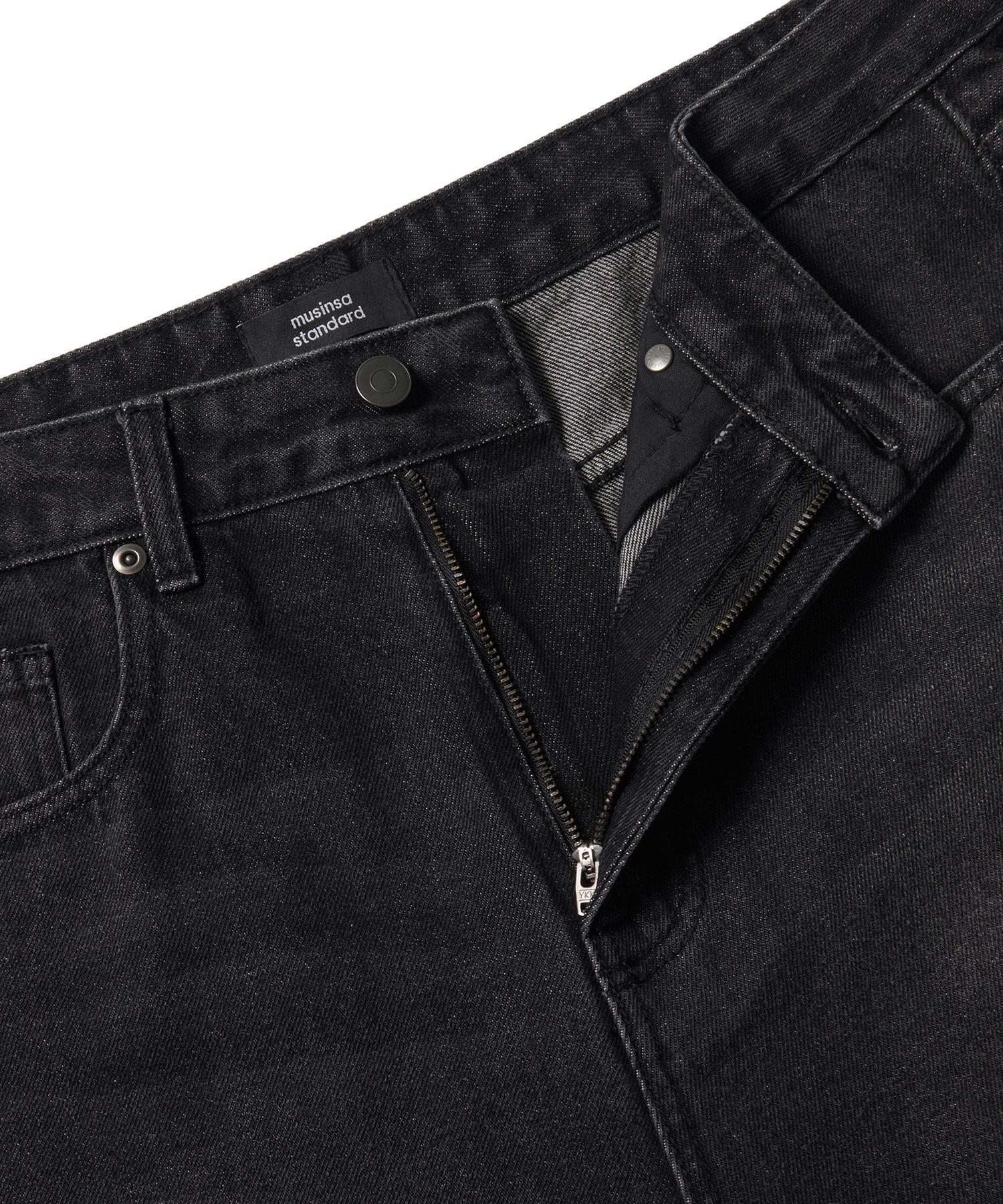 ★MUSINSA STANDARD★ Destroyed Knee Wide Denim Pants Dark Bl MUSINSA | MUSINSA STANDARD Destroyed Knee Wide Denim Pants