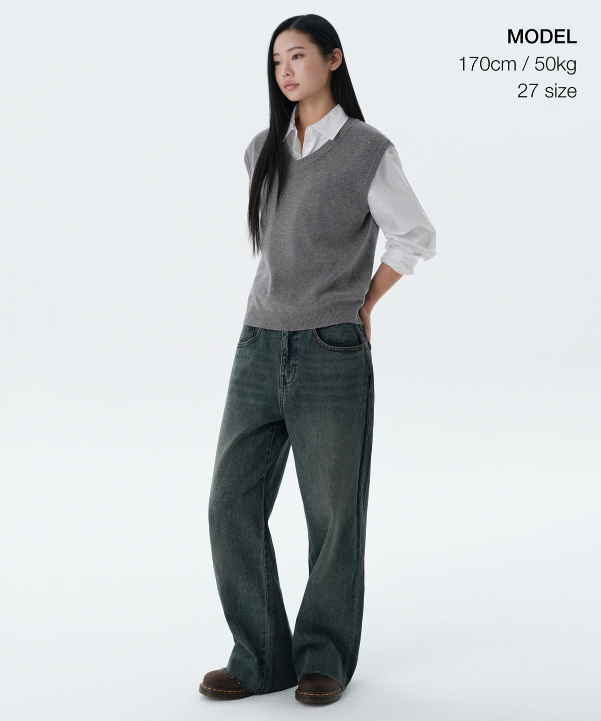 무신사 스탠다드 우먼(MUSINSA STANDARD WOMAN) 우먼즈 90s 배기 데님 팬츠 [러스티 블루]
