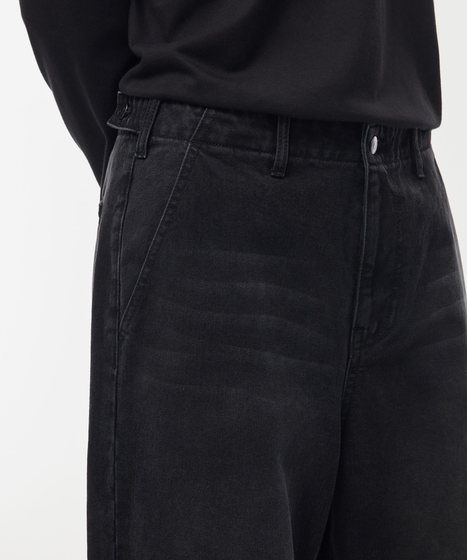 ★MUSINSA STANDARD★ Denim parachute cargo pants washed blac MUSINSA | MUSINSA STANDARD Denim parachute pants [washed black]