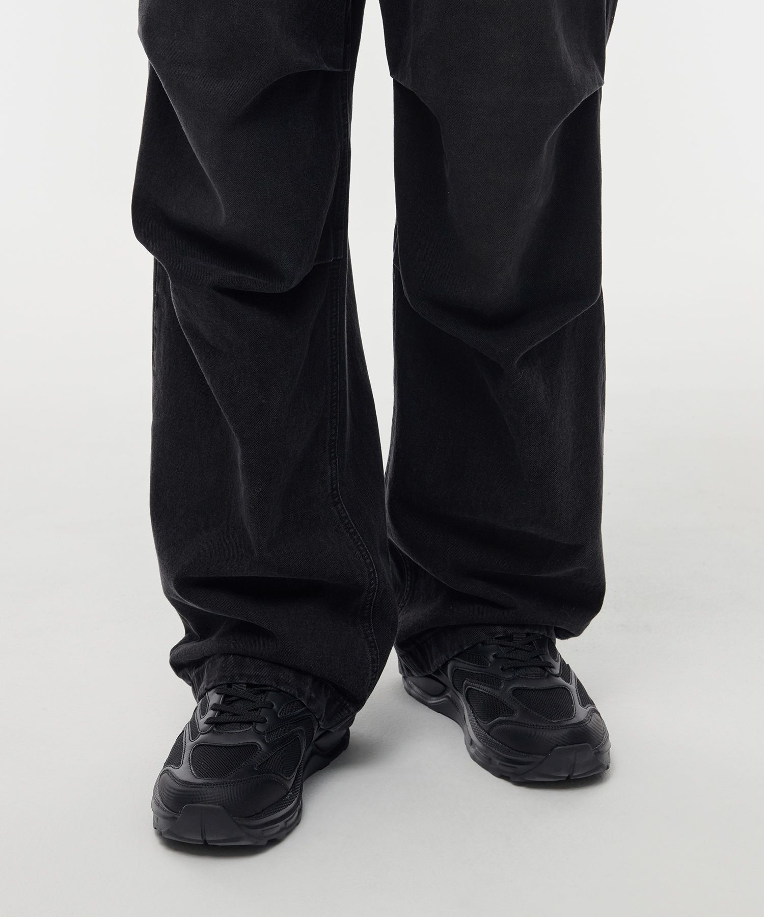 ★MUSINSA STANDARD★ Denim parachute cargo pants washed blac MUSINSA | MUSINSA STANDARD Denim parachute pants [washed black]