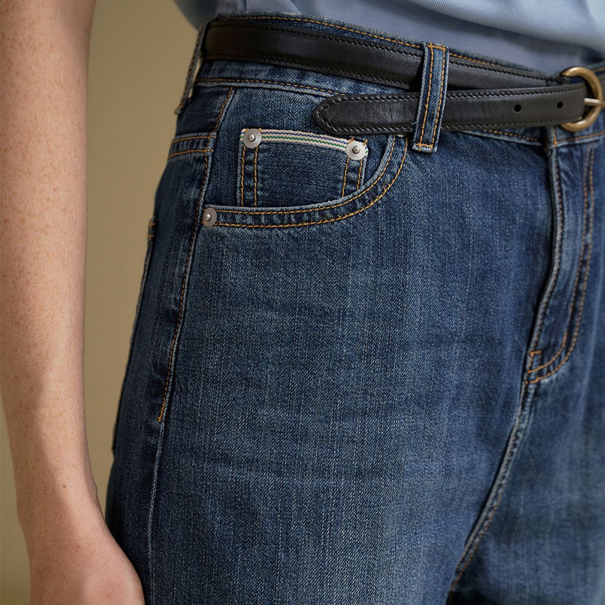 심플레트로(SIMPLE RETRO) SR_Selvedge denim pants_WASH BLUE