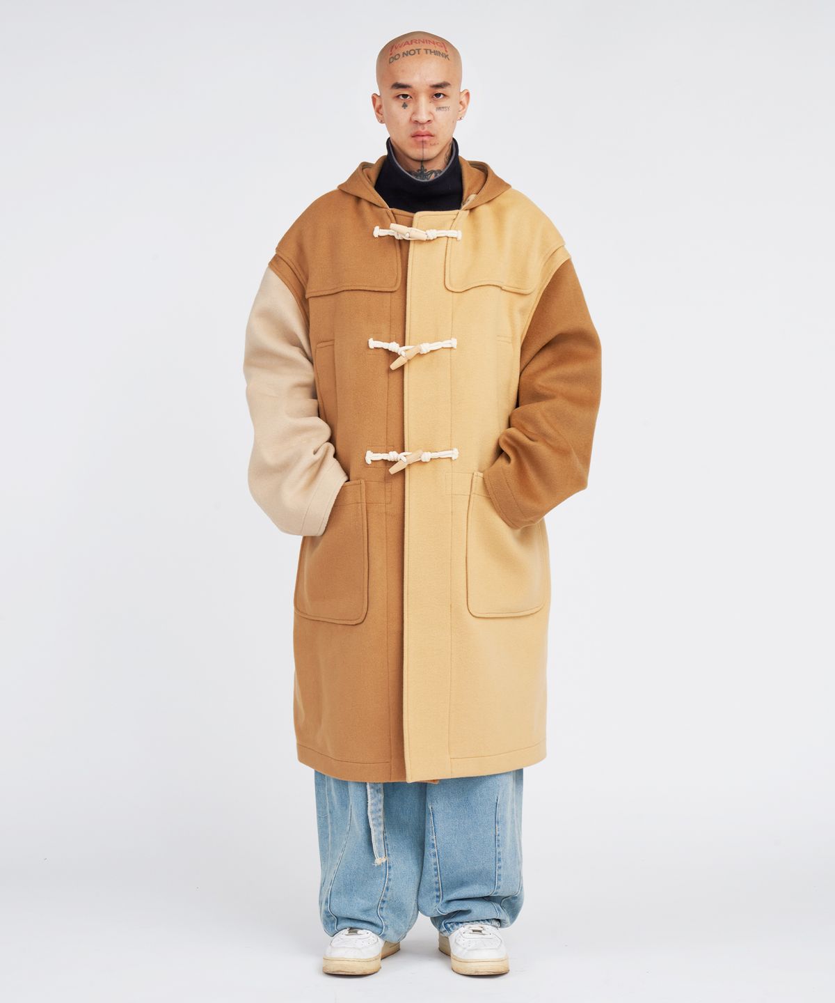 아조바이아조(AJOBYAJO) Oversized Wool Mixed Duffle Coat [BEIGE]