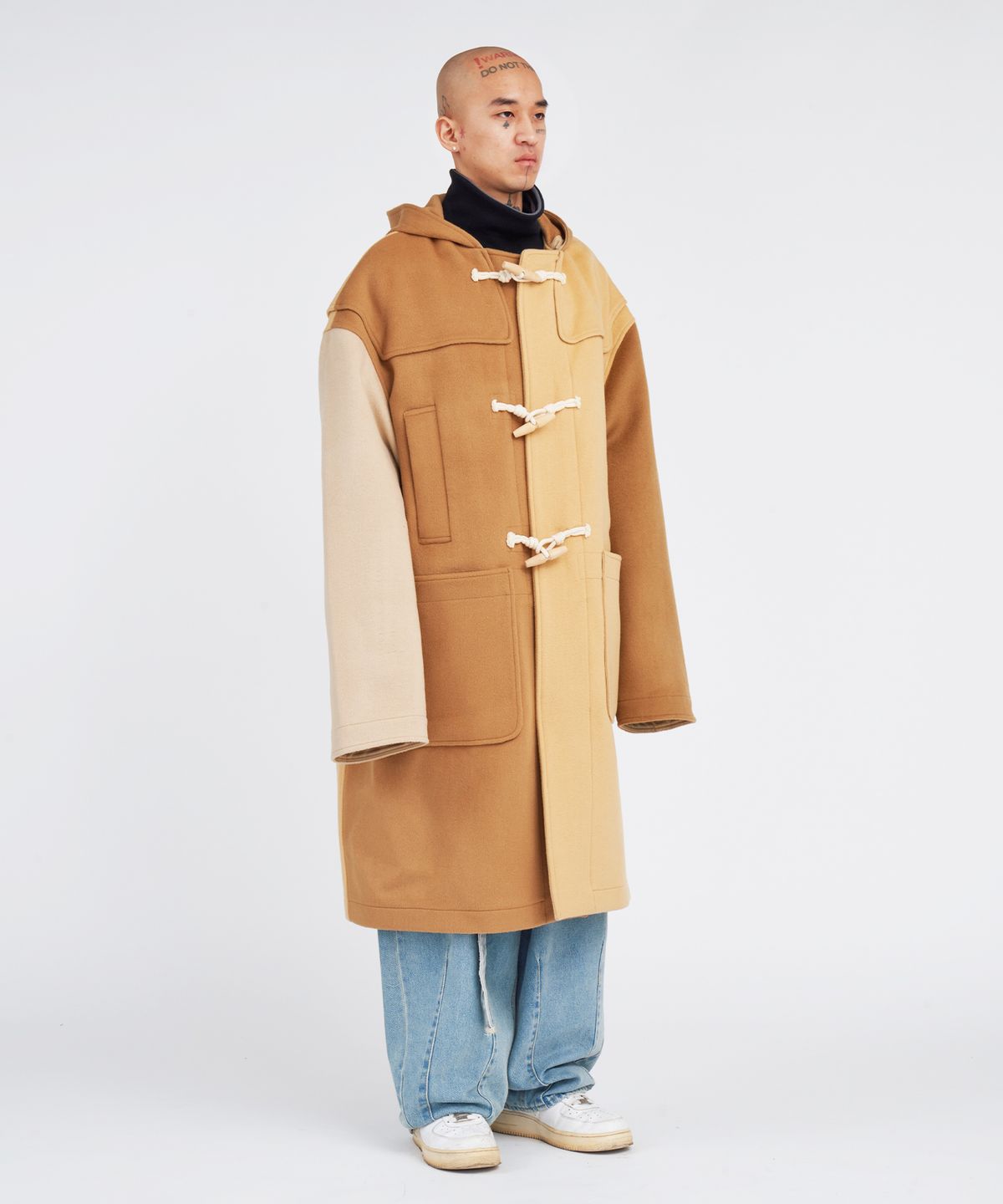 아조바이아조(AJOBYAJO) Oversized Wool Mixed Duffle Coat [BEIGE]