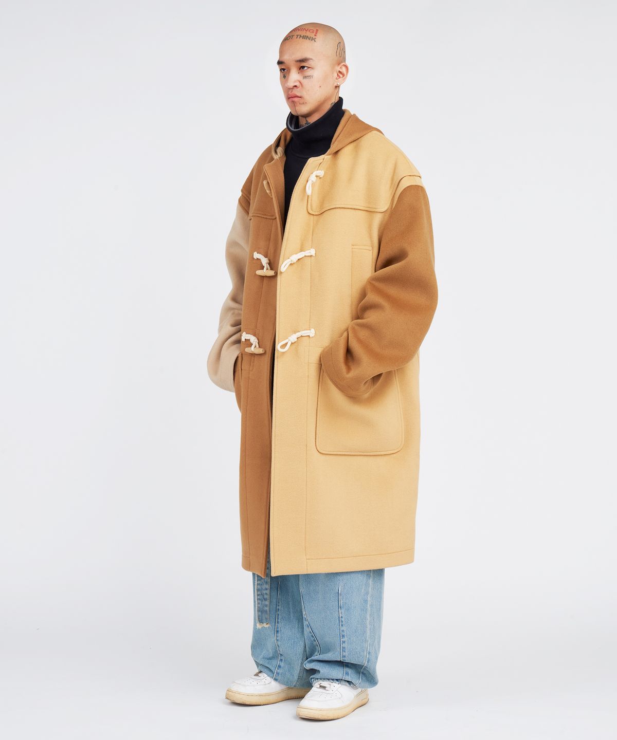 아조바이아조(AJOBYAJO) Oversized Wool Mixed Duffle Coat [BEIGE]