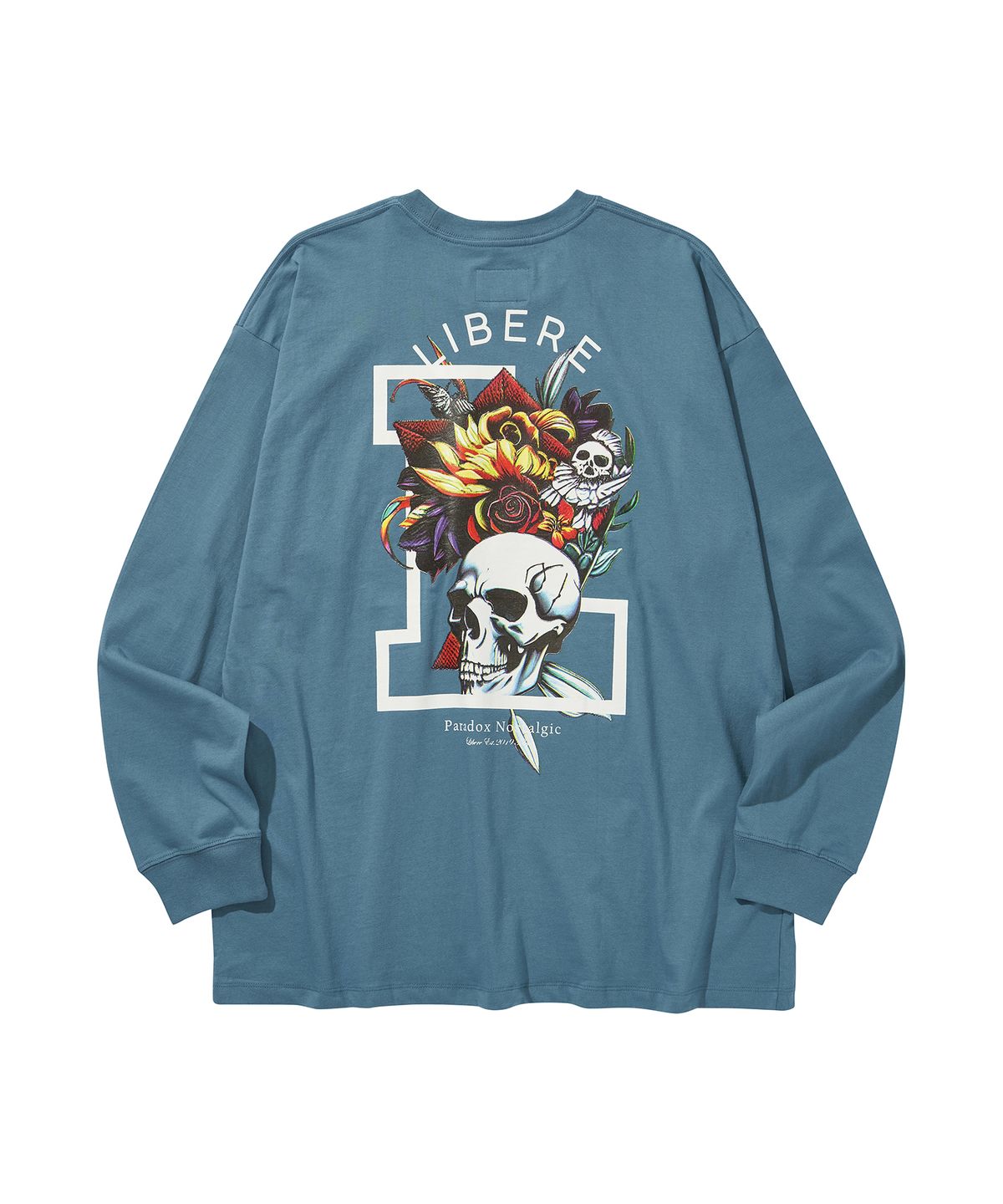 리베레(LIBERE) FLOWER LONG SLEEVE TEE / BLUE