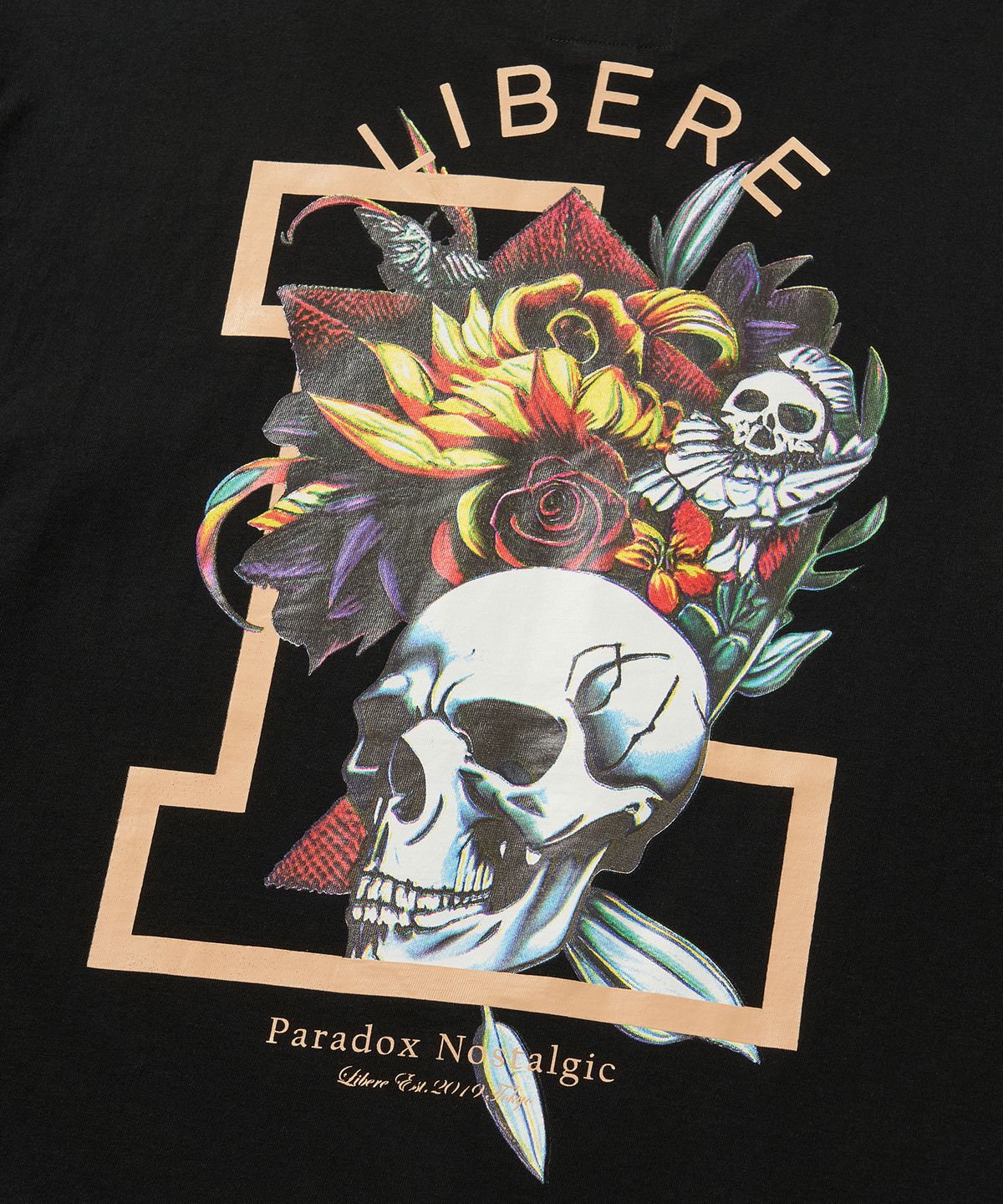 리베레(LIBERE) FLOWER LONG SLEEVE TEE / BLACK