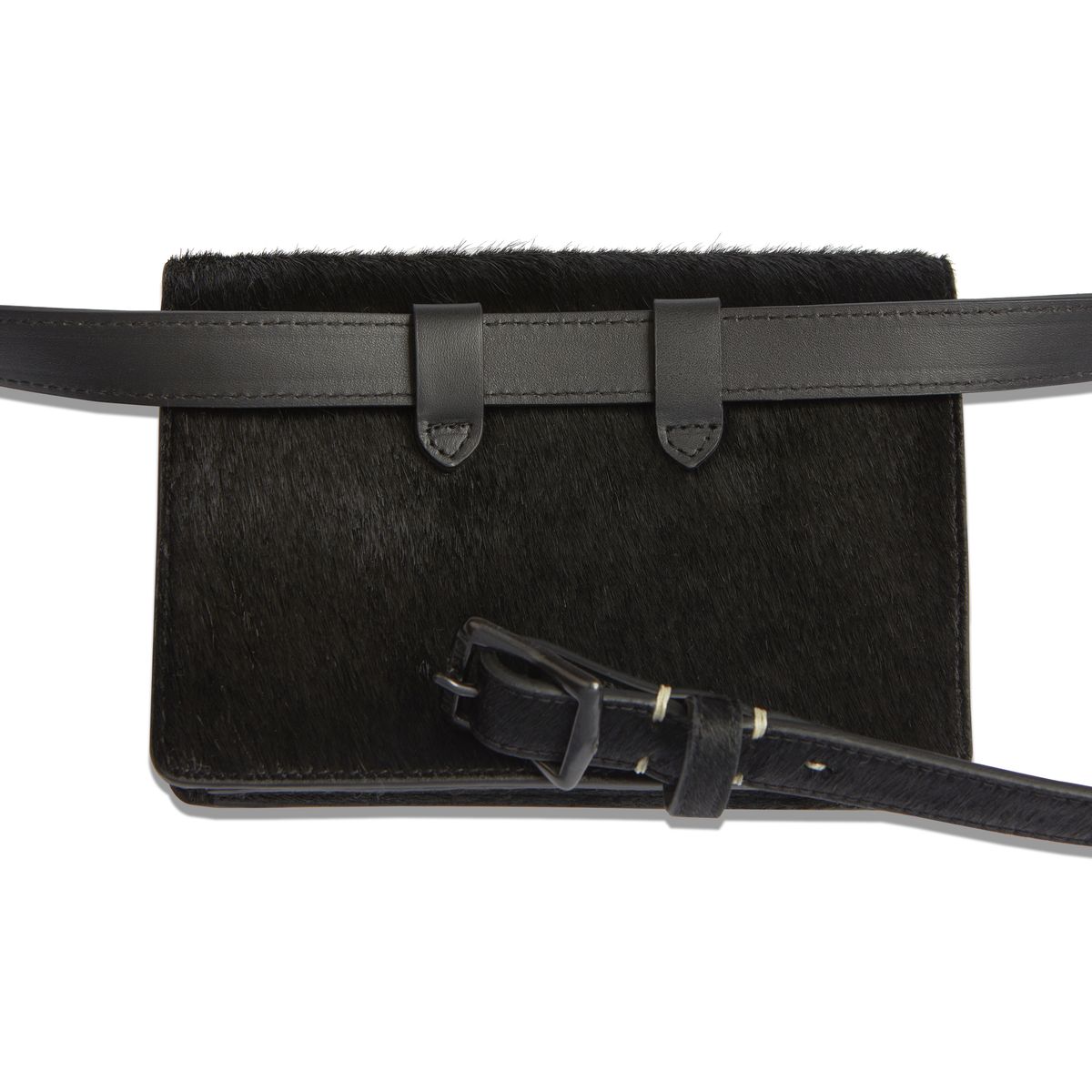 디아프바인(DIAFVINE) DV.LOT 686 Black Calf Hair Belt Bag