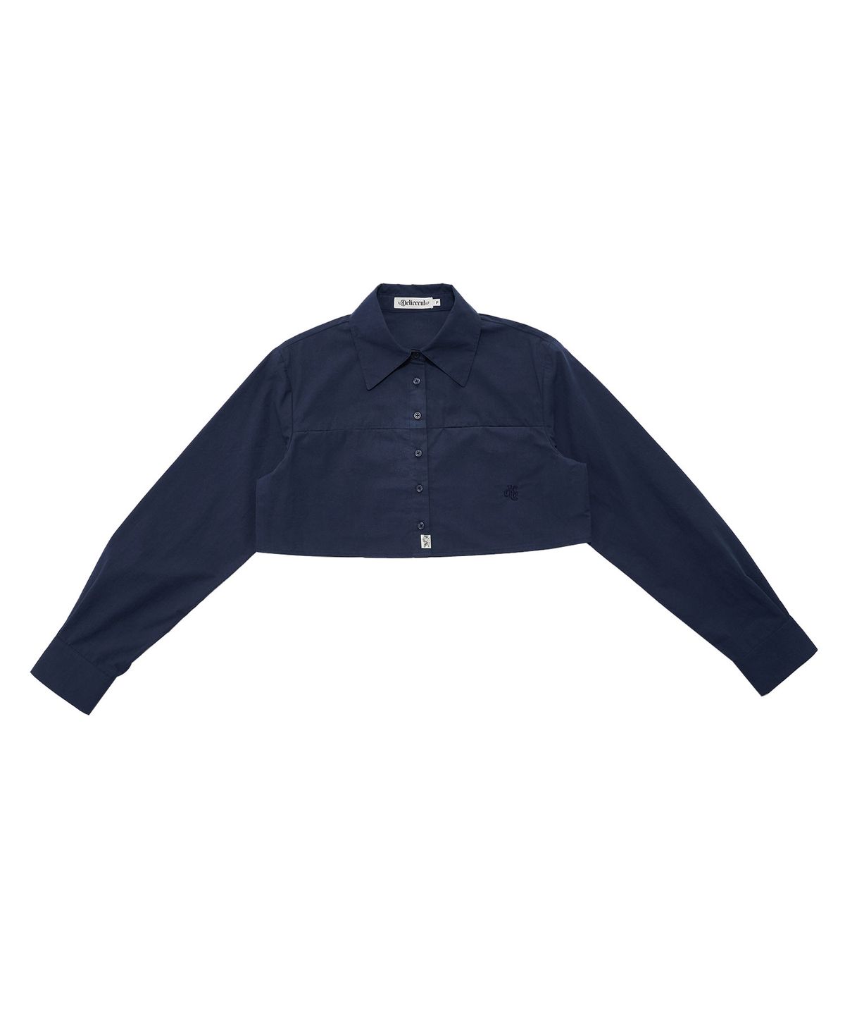 델리센트(DELICCENT) 투 포켓 크롭 셔츠 [NAVY]