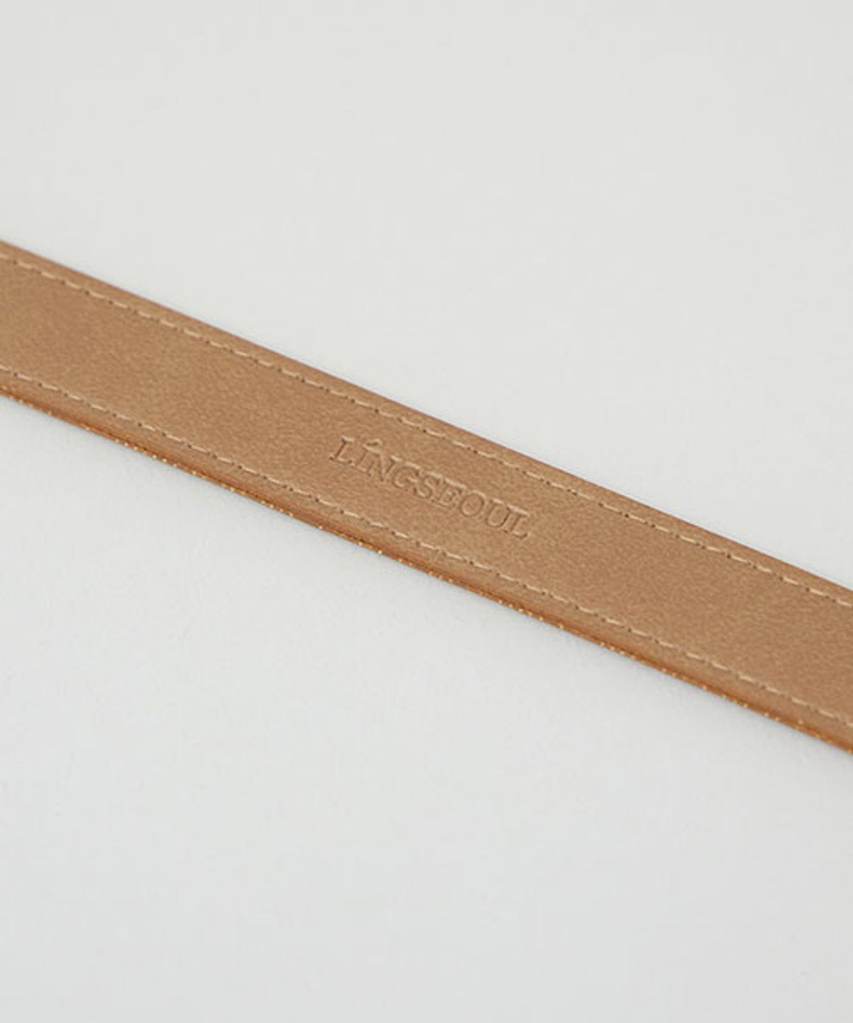 링서울(LINGSEOUL) [선물옵션] leather volume buckle belt - [sillver/gold]