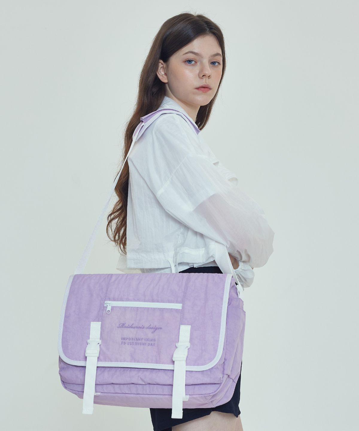 로아드로아(ROIDESROIS) 뉴 클랩클랩 크로스 메신저백 (라벤더)