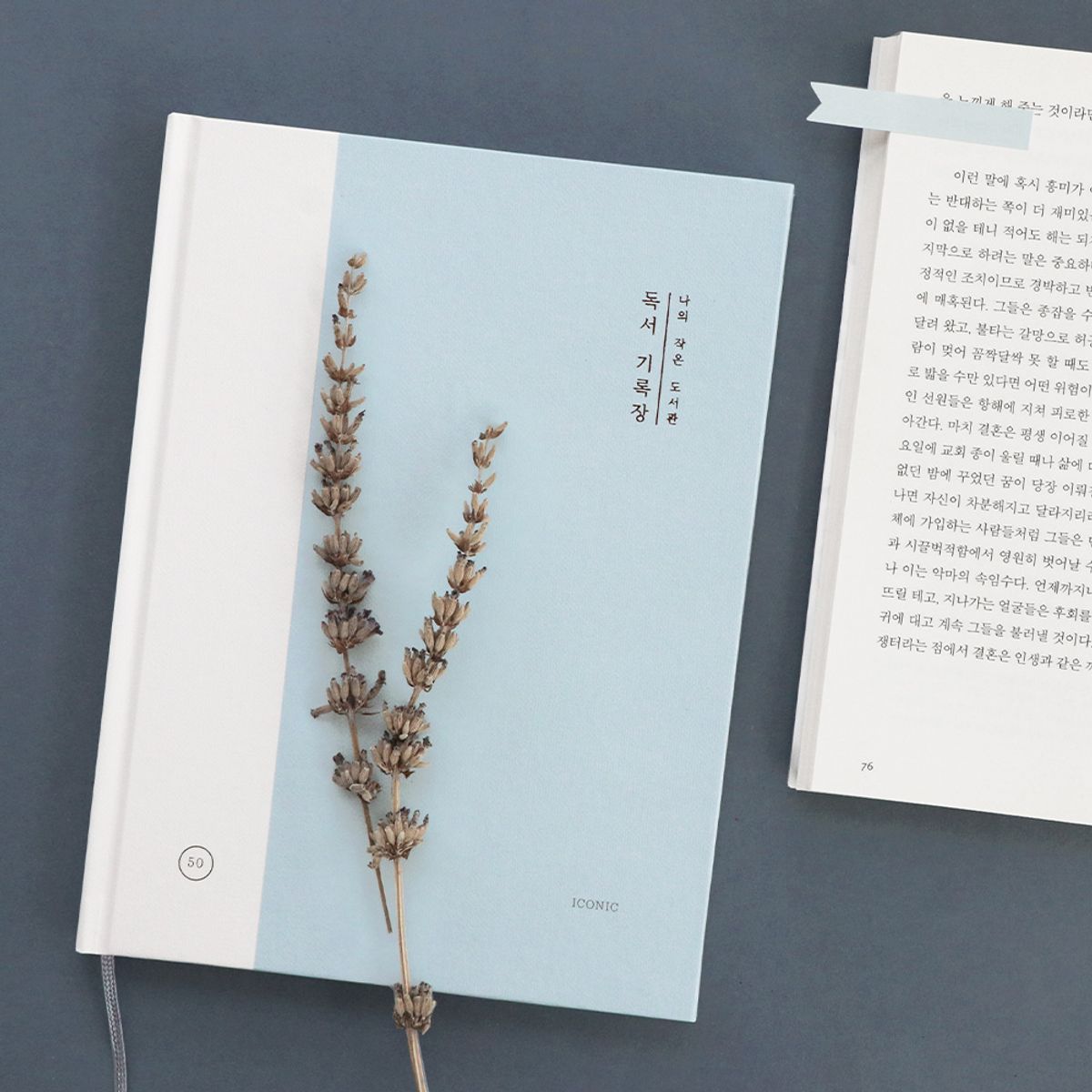 아이코닉(ICONIC) 독서기록장 나의 작은 도서관 독서록 4colors