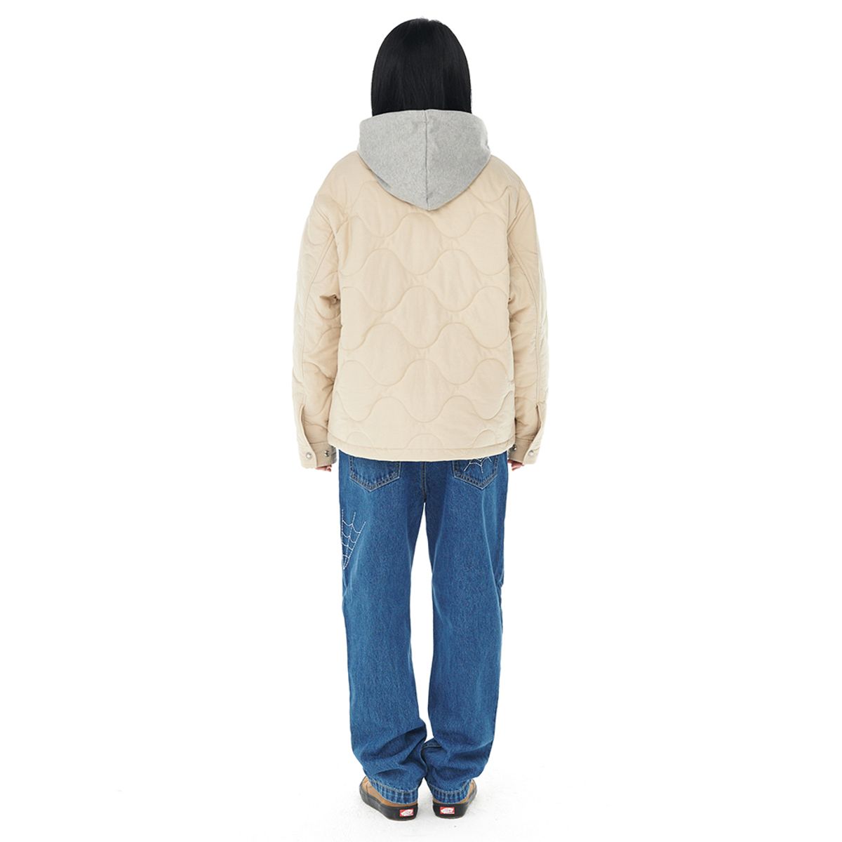 마하그리드(MAHAGRID) QUILTED BOMBER JACKET BEIGE(MG2DFMJ241A)