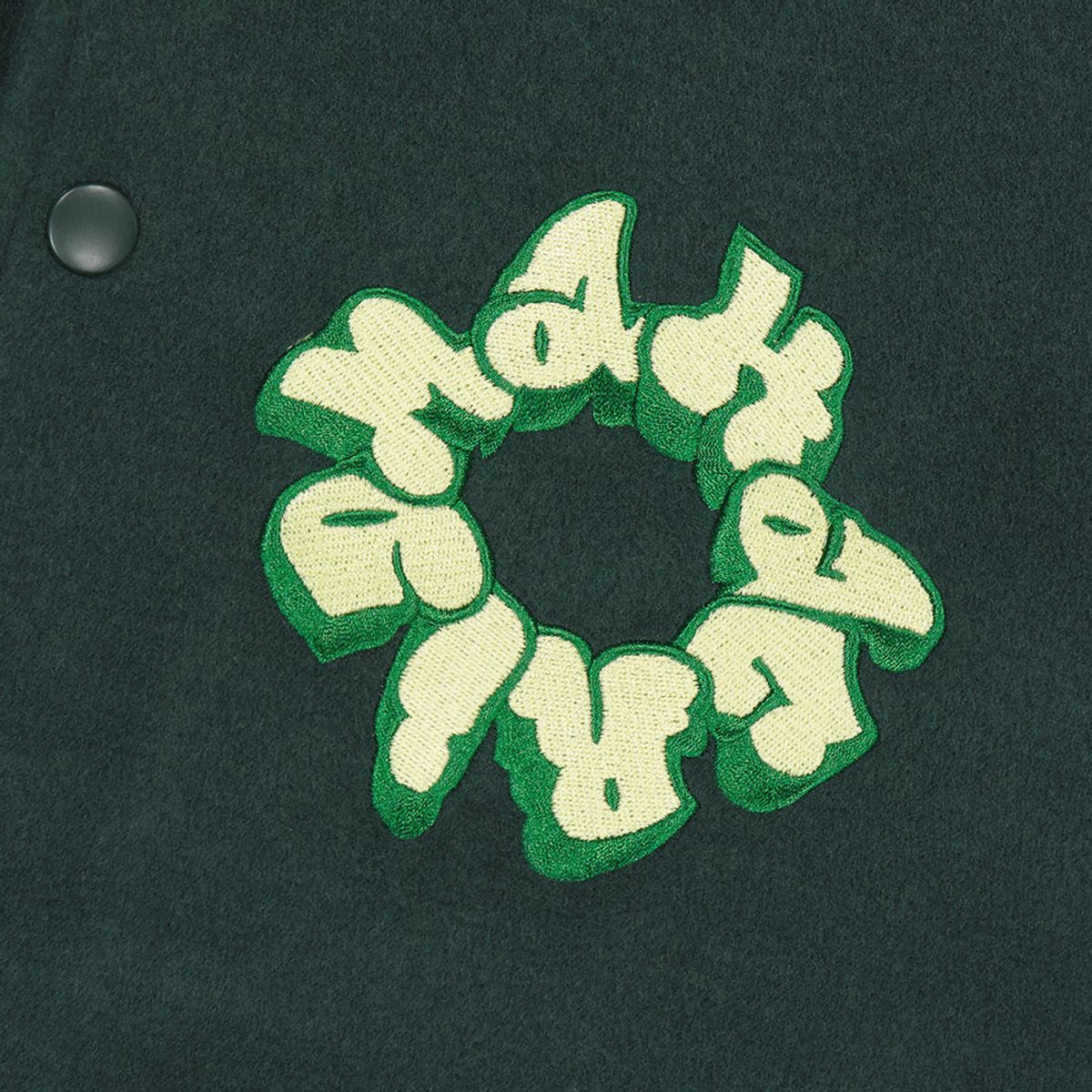 마하그리드(MAHAGRID) THROW UP VARSITY JACKET GREEN(MG2DFMJ242A)