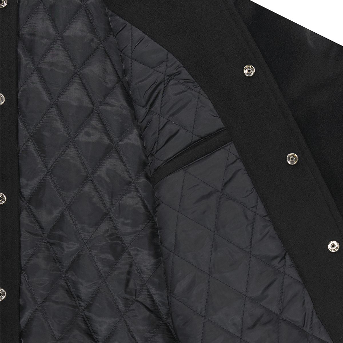 마하그리드(MAHAGRID) THROW UP VARSITY JACKET BLACK(MG2DFMJ242A)