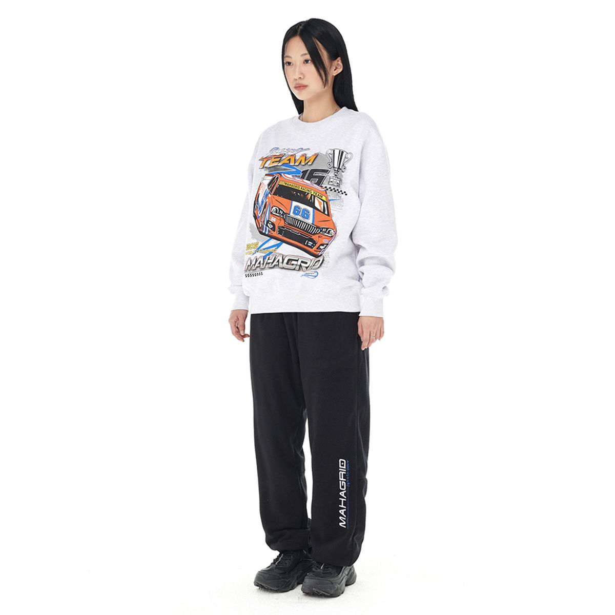 마하그리드(MAHAGRID) SPORTS LOGO FLEECE PANT BLACK(MG2DFMPA02A)