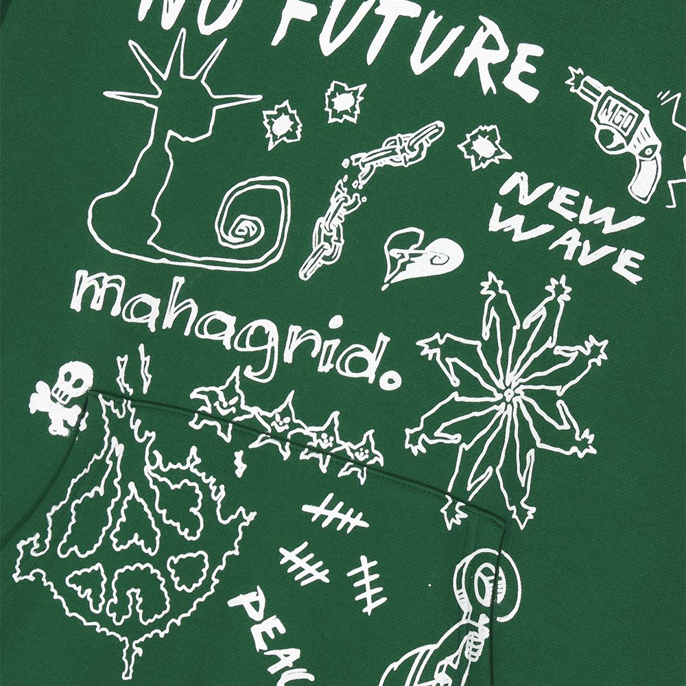 MUSINSA | MAHAGRID NO FUTURE HOODIE GREEN(MG2DFMM416A)