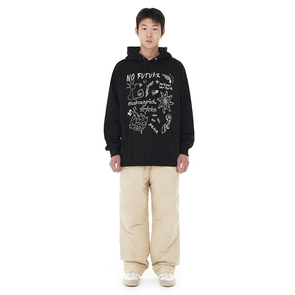 さらに100円引き◆MAHAGRID◆NO FUTURE HOODIE MUSINSA | MAHAGRID NO FUTURE HOODIE BLACK(MG2DFMM416A)
