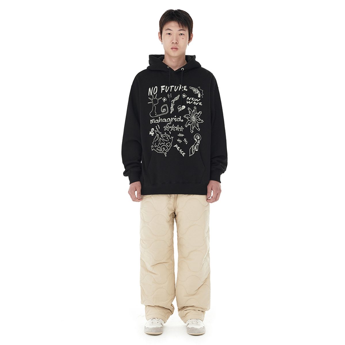 마하그리드(MAHAGRID) NO FUTURE HOODIE BLACK(MG2DFMM416A)