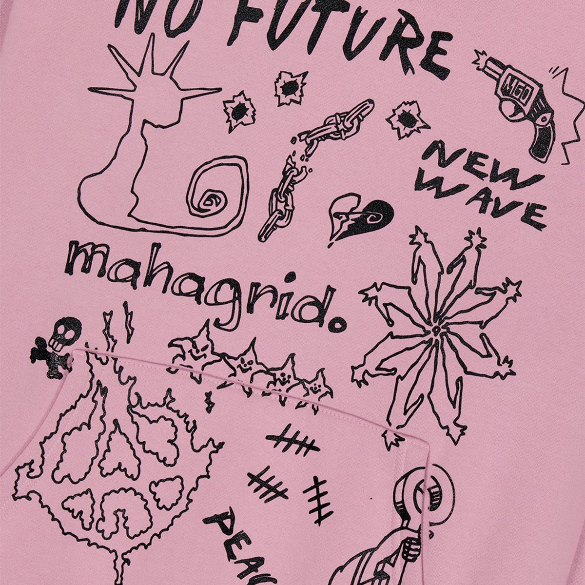 마하그리드(MAHAGRID) NO FUTURE HOODIE PINK(MG2DFMM416A)