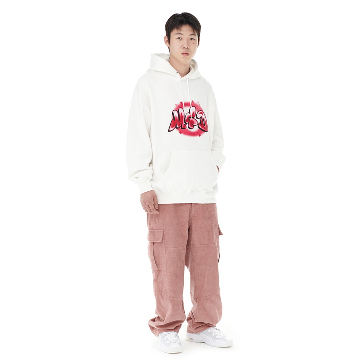 마하그리드(MAHAGRID) AIRBRUSH MGD HOODIE WHITE(MG2DFMM415A)