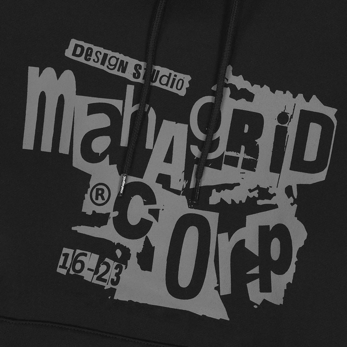 마하그리드(MAHAGRID) GRUNGE HOODIE BLACK(MG2DFMM410A)