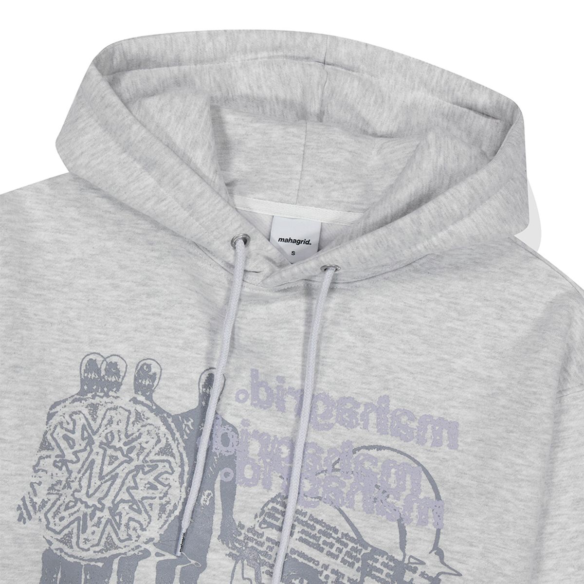 마하그리드(MAHAGRID) PARANOID HOODIE LIGHT GREY(MG2DFMM420A)
