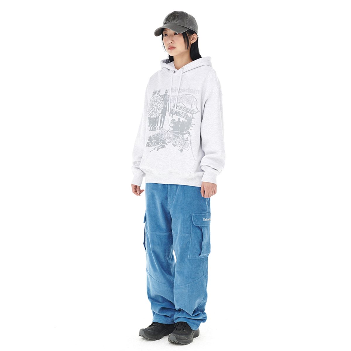 마하그리드(MAHAGRID) PARANOID HOODIE LIGHT GREY(MG2DFMM420A)