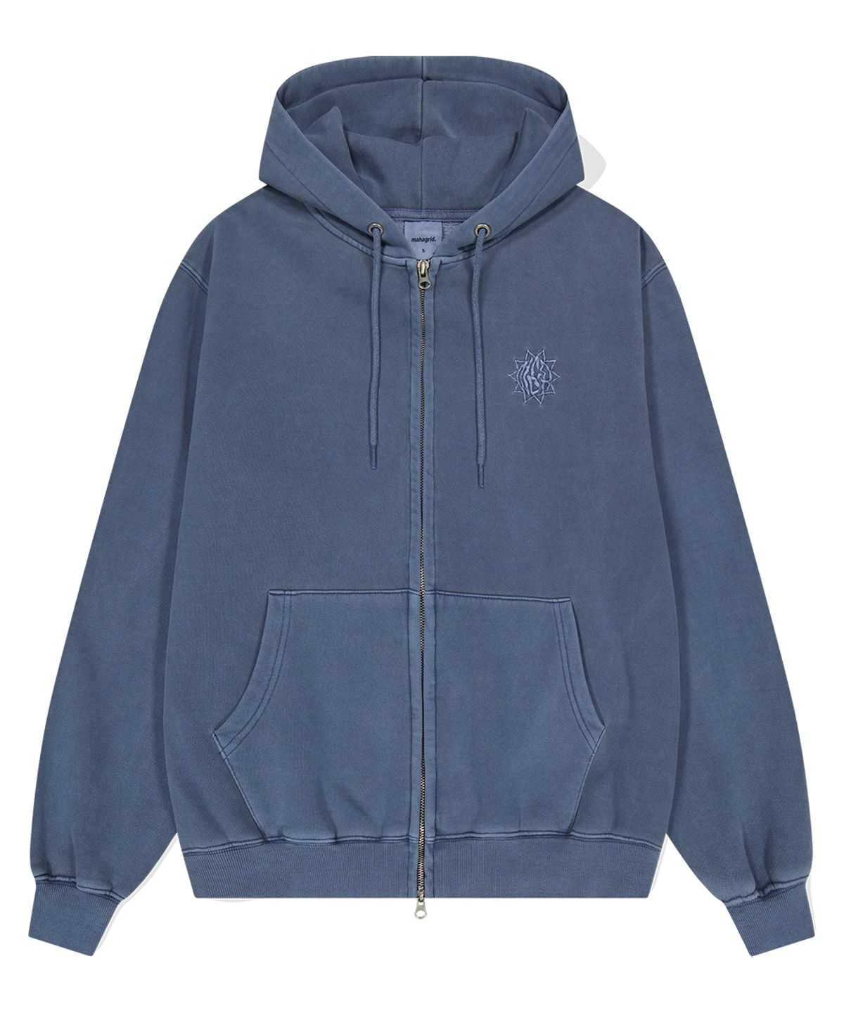 마하그리드(MAHAGRID) SUN LOGO PIGMENT ZIP UP HOODIE NAVY(MG2DFMM430A)