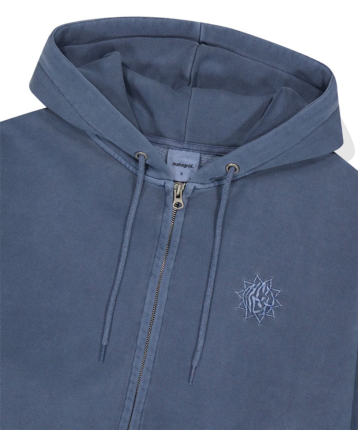 마하그리드(MAHAGRID) SUN LOGO PIGMENT ZIP UP HOODIE NAVY(MG2DFMM430A)