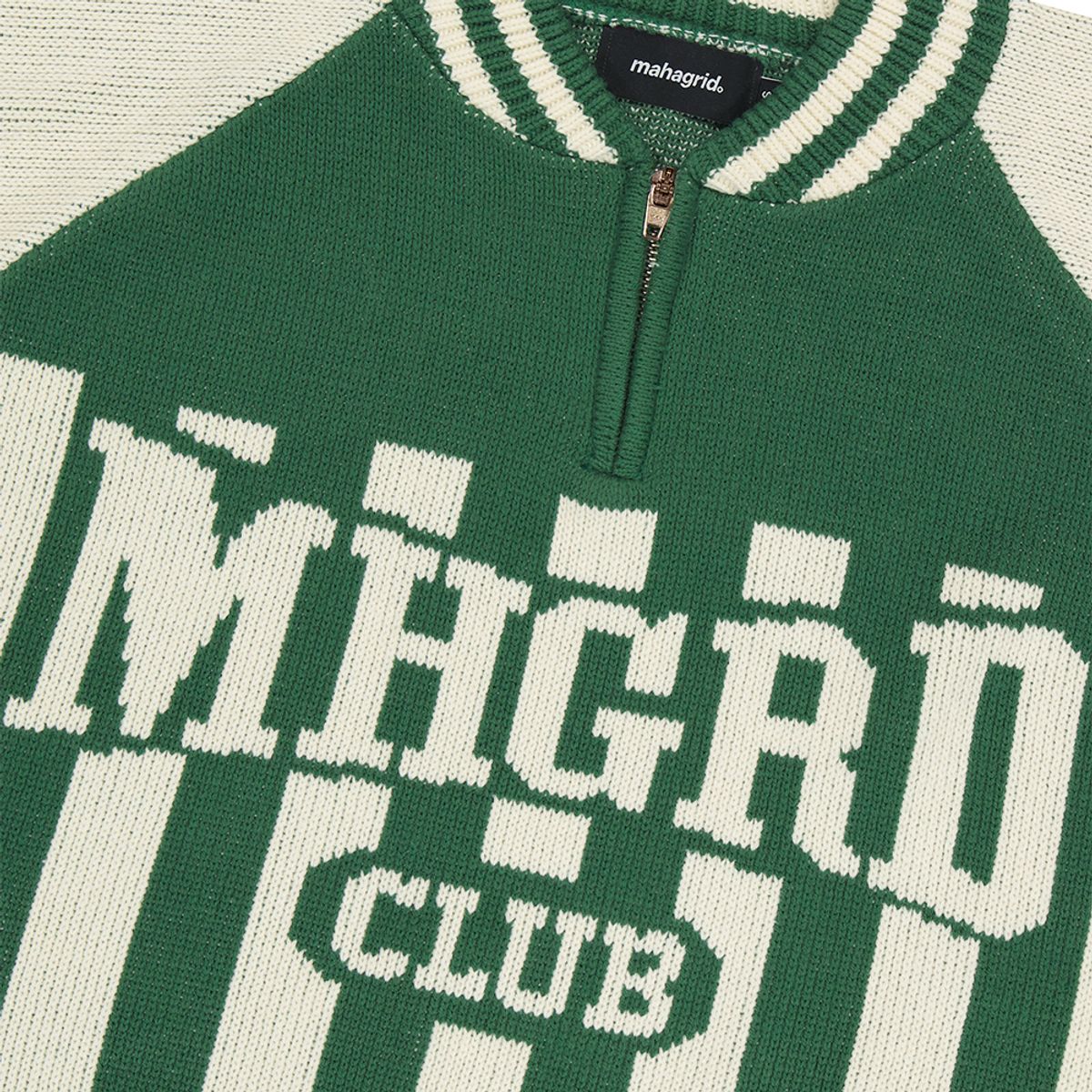 마하그리드(MAHAGRID) MHGRD CLUB HALF ZIP KNIT GREEN(MG2DFMK680A)