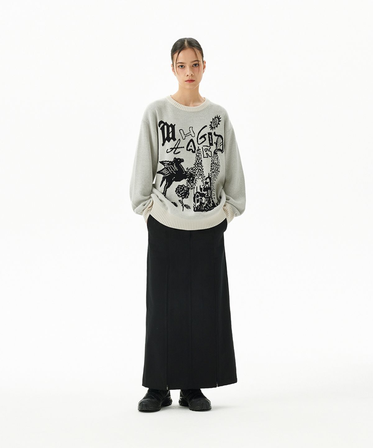 마하그리드(MAHAGRID) FANTASIA KNIT SWEATER IVORY(MG2DFMK623A)