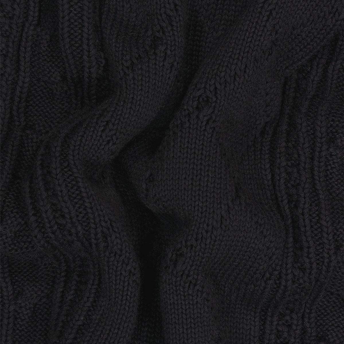 마하그리드(MAHAGRID) BROKEN GUITAR CABLE KNIT SWEATER BLACK(MG2DFMK622A)