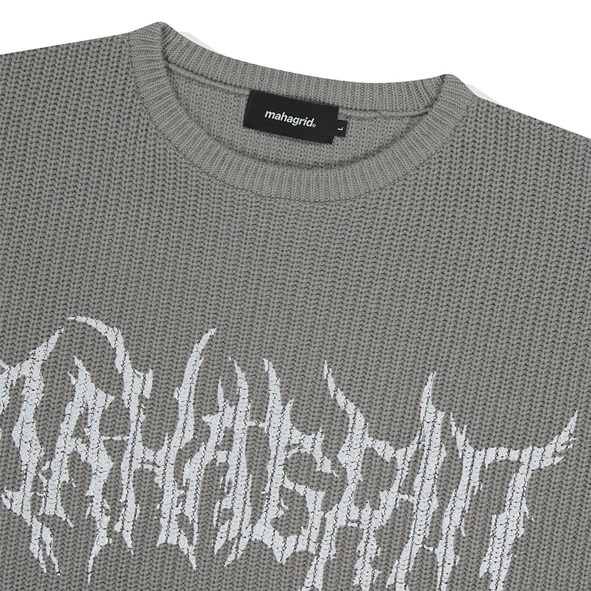 마하그리드(MAHAGRID) GOTH KNIT SWEATER GREY(MG2DFMK683A)