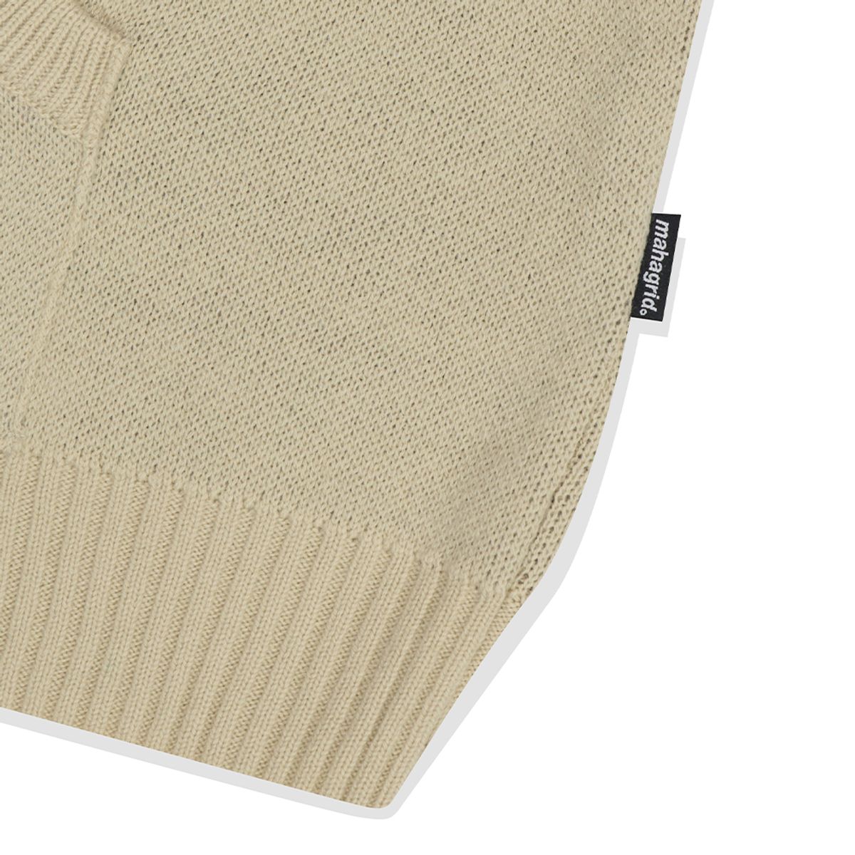 마하그리드(MAHAGRID) BASIC LOGO OMBRE KNIT HOODIE BROWN(MG2DFMK630A)