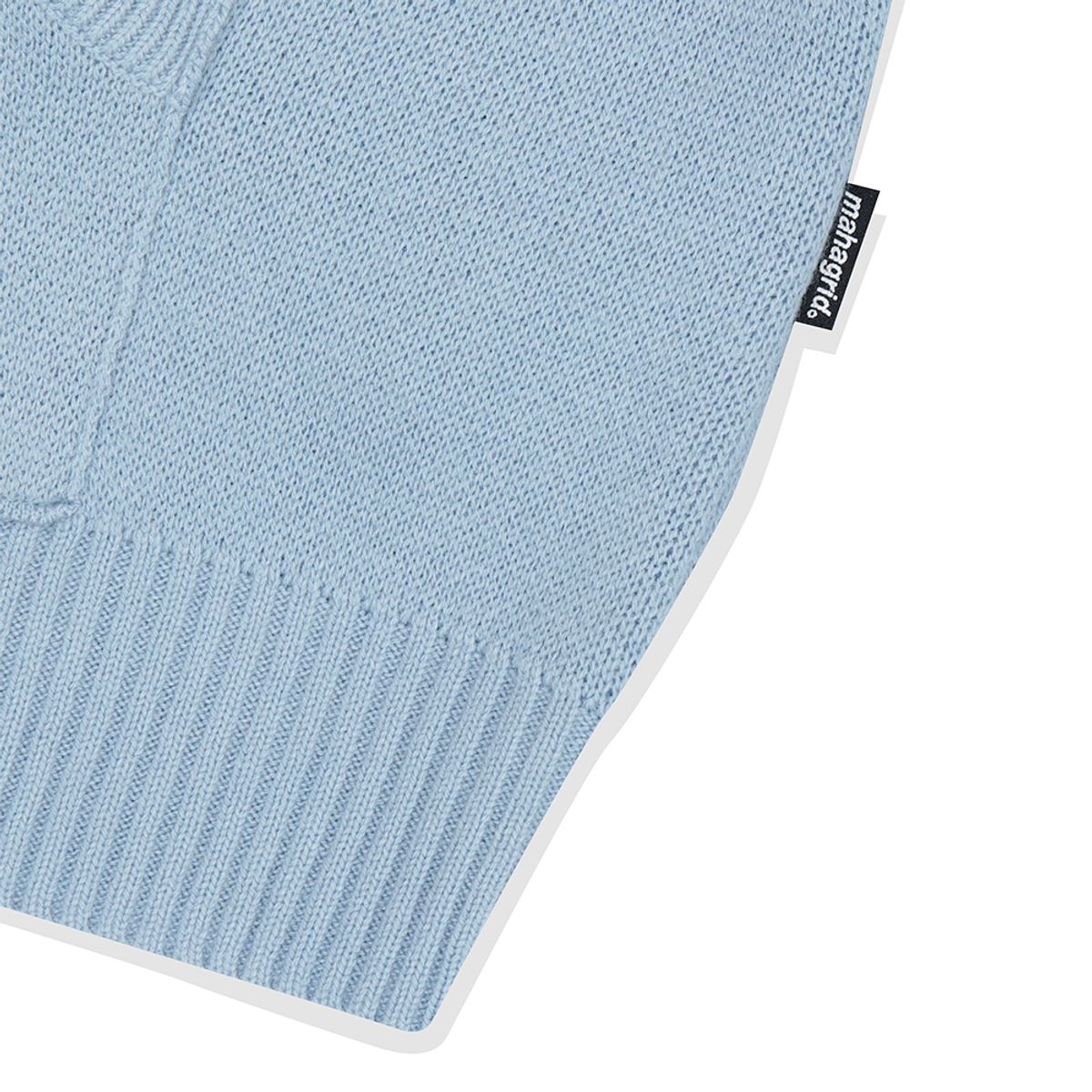 마하그리드(MAHAGRID) BASIC LOGO OMBRE KNIT HOODIE BLUE(MG2DFMK630A)