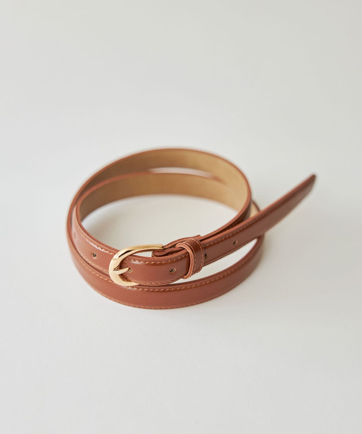 링서울(LINGSEOUL) [선물옵션] 20mm leather belt - [silver/gold/brown]
