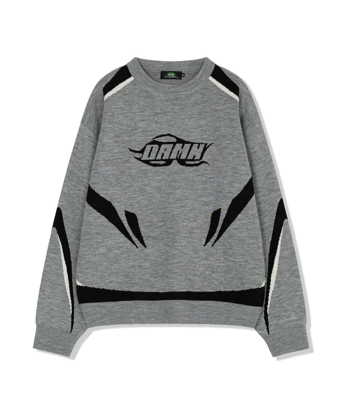 래리클락(LARRY CLARK) DAMN RACER JACQUARD KNIT GRAY