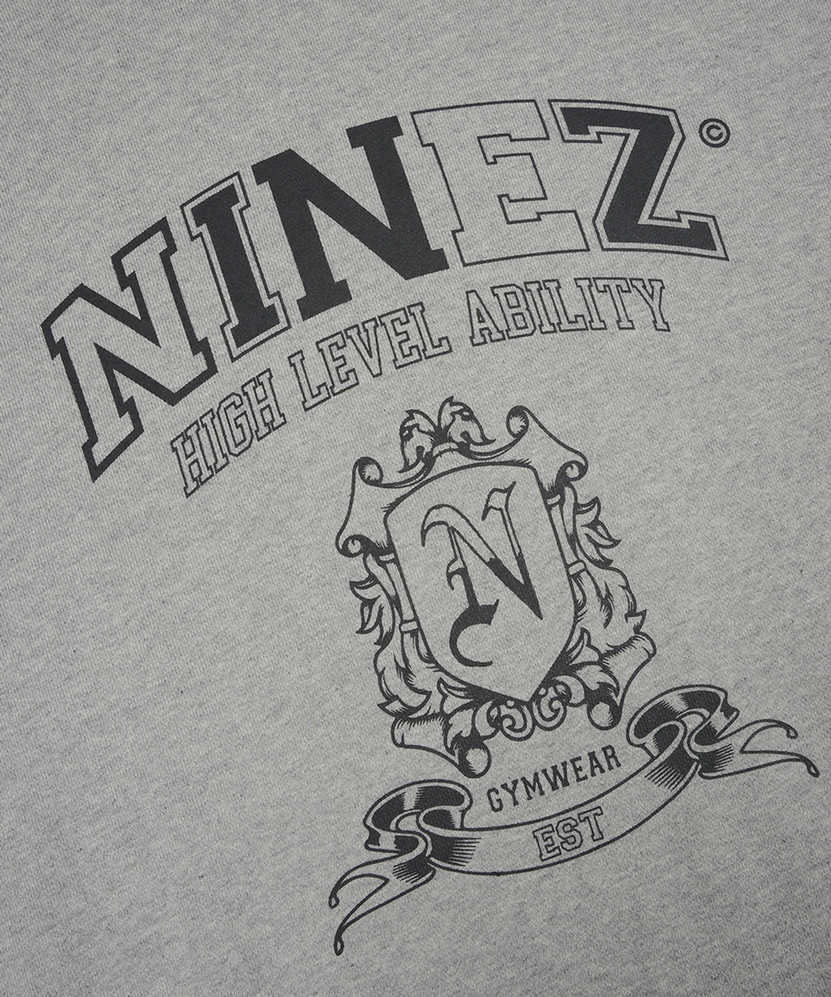 나인제트(NINEZ) 엠블런 래글런 스웻셔츠 23SW02