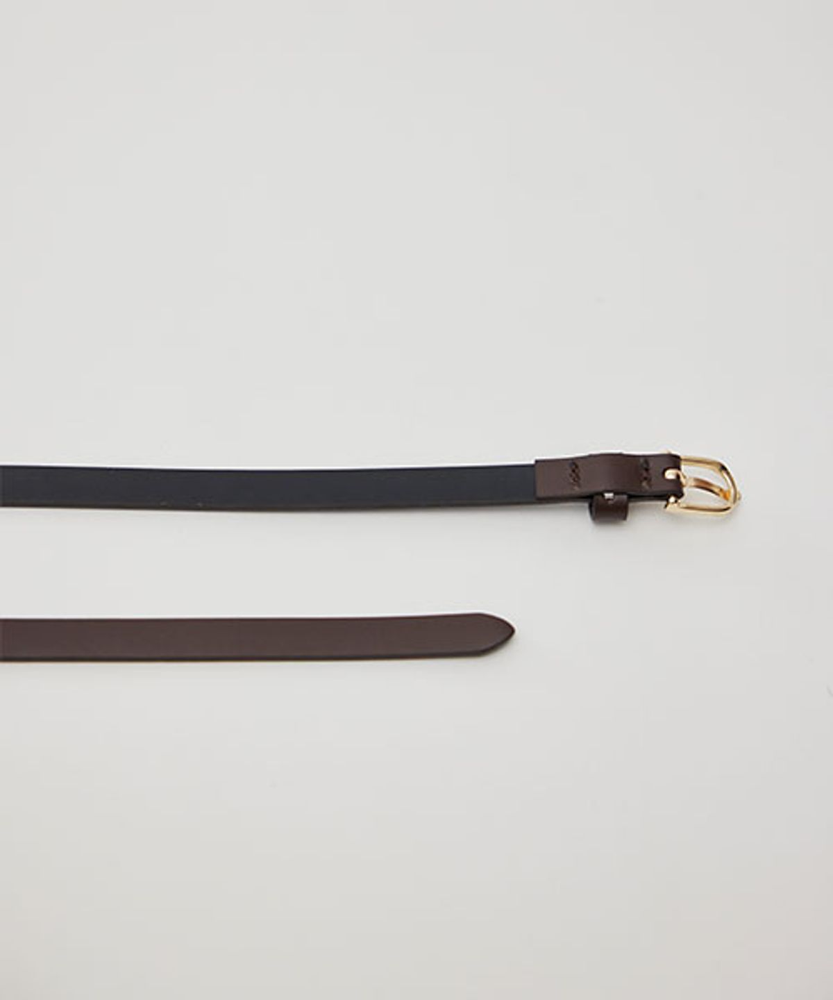 링서울(LINGSEOUL) [선물옵션] 10mm cowhide belt - [dark brown/black]