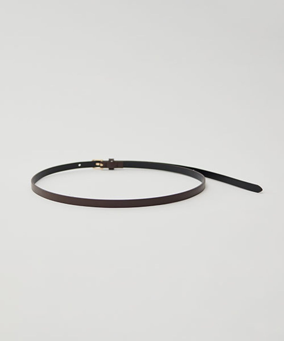링서울(LINGSEOUL) [선물옵션] 10mm cowhide belt - [dark brown/black]