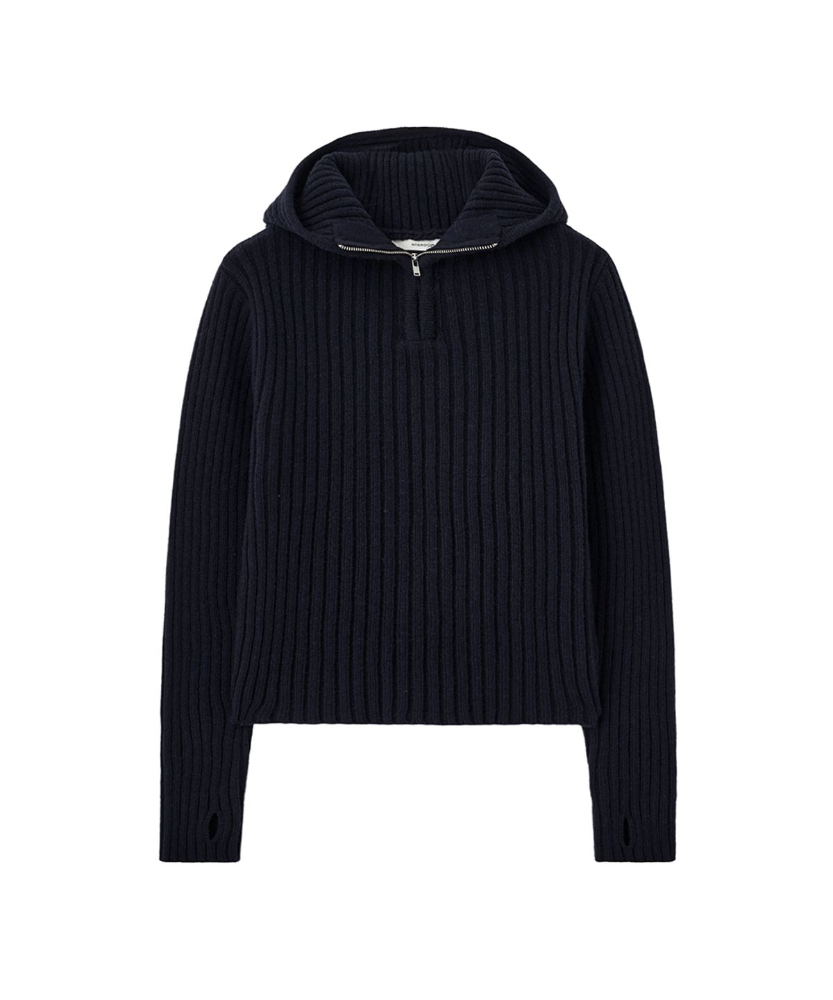 문선 아카이브(MOONSUN ARCHIVE) UNISEX, Balaclava Knit Top / Dark Navy