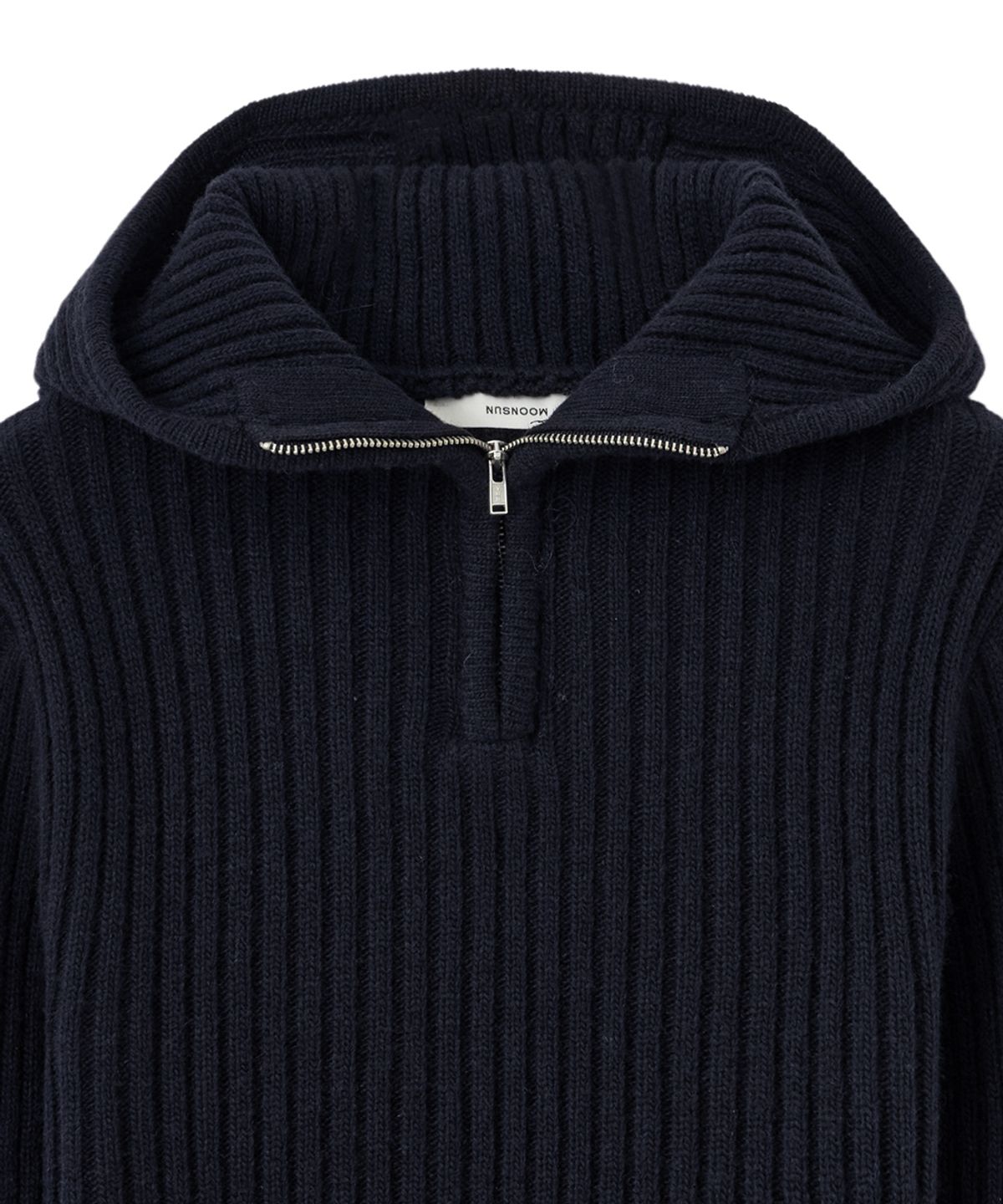 문선 아카이브(MOONSUN ARCHIVE) UNISEX, Balaclava Knit Top / Dark Navy
