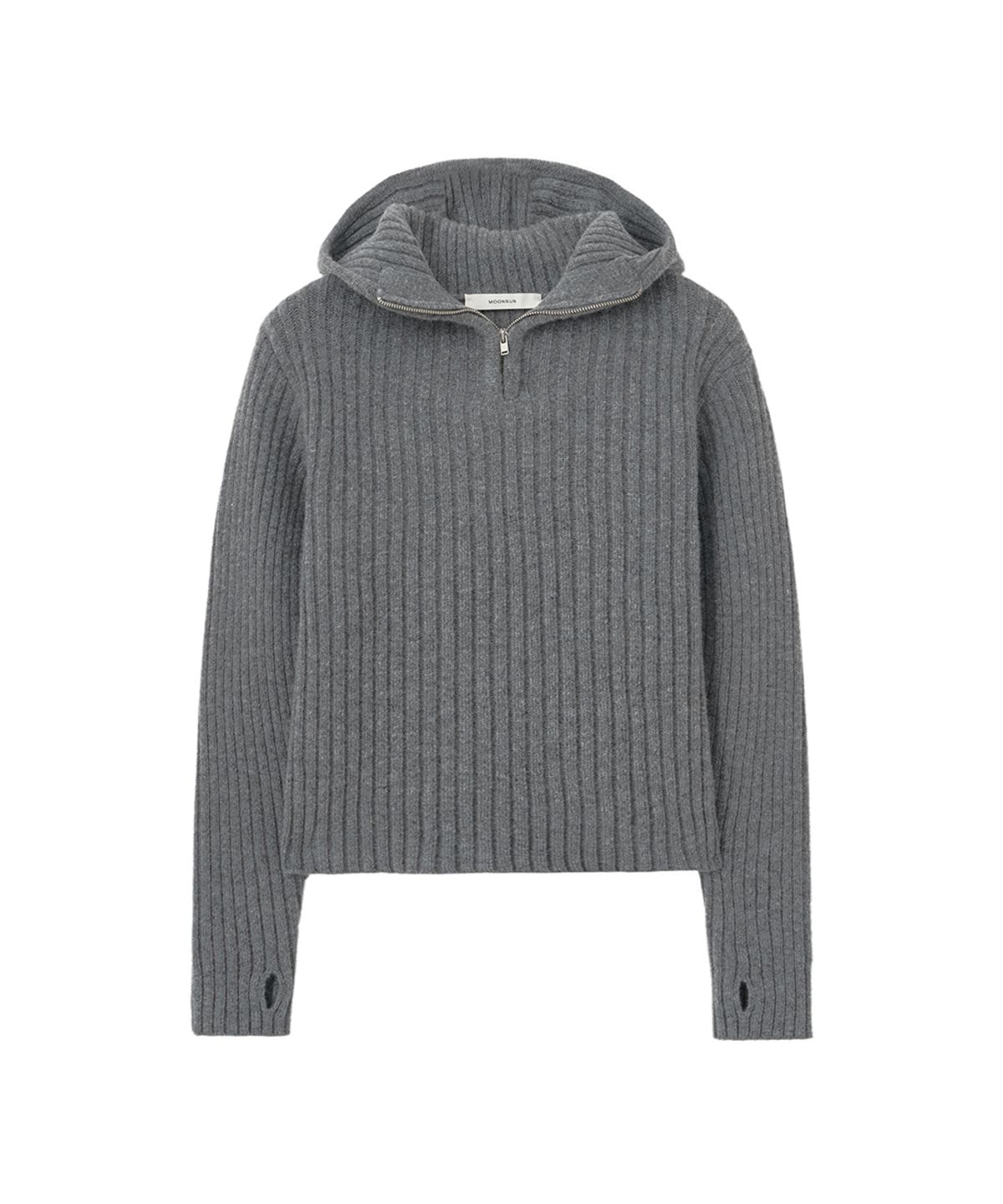 문선 아카이브(MOONSUN ARCHIVE) UNISEX, Balaclava Knit Top / Grey