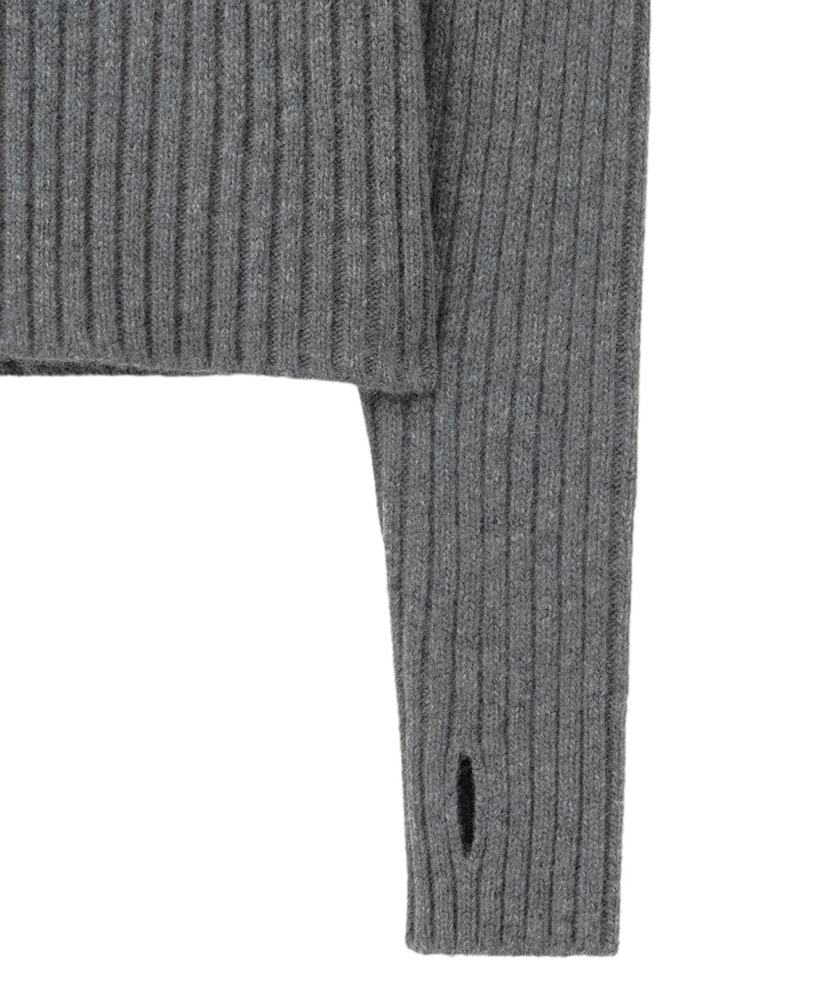 문선 아카이브(MOONSUN ARCHIVE) UNISEX, Balaclava Knit Top / Grey