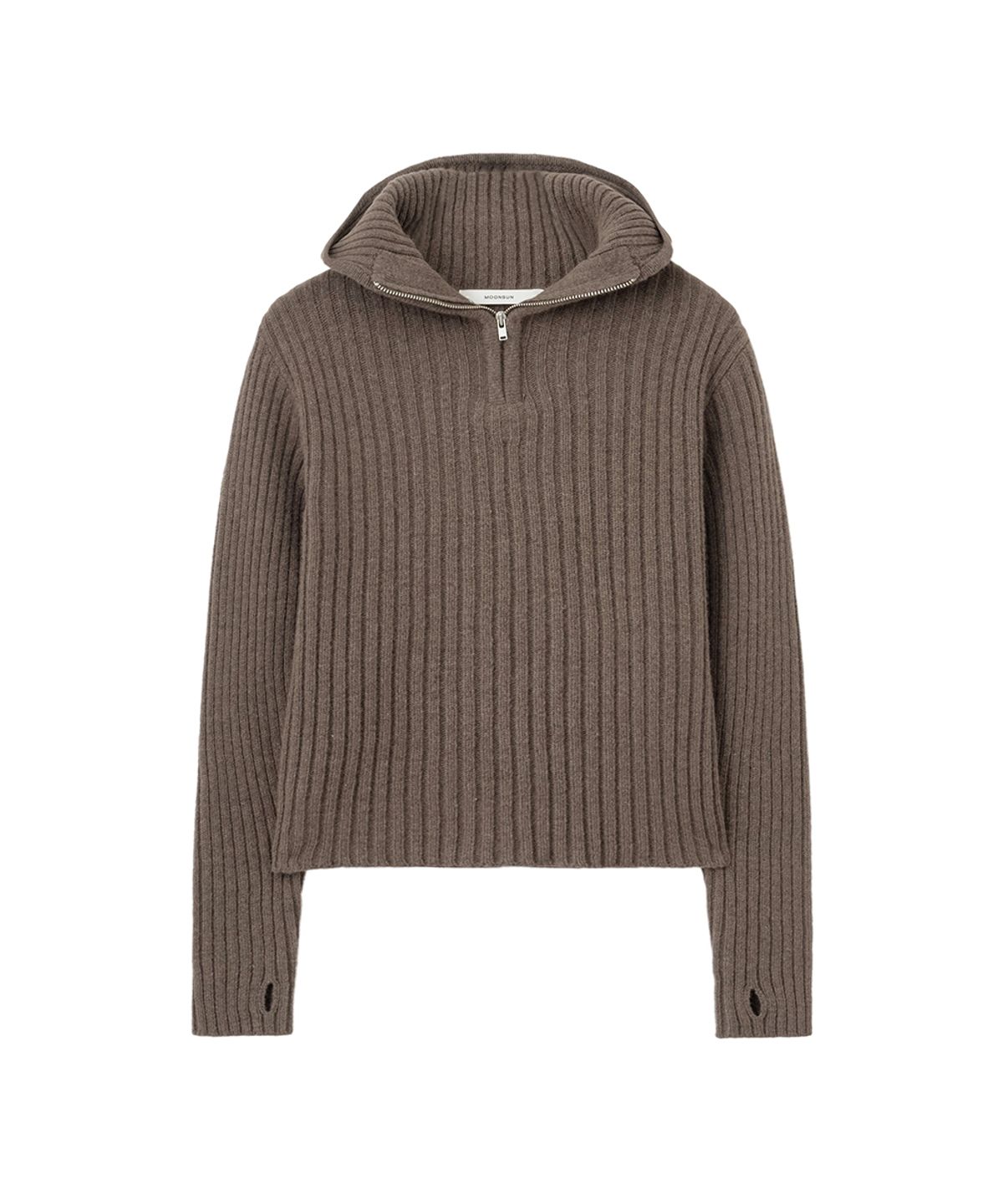 문선 아카이브(MOONSUN ARCHIVE) UNISEX, Balaclava Knit Top / Coffee